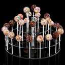 YestBuy Cake Pop Display Stand, 30 Hole Cake Pop Holder , 3 Tiered Lollipop Holder for Weddings, Birthday Parties, Anniversaries Gift, Halloween, Christmas Candy Decorative (Clear)