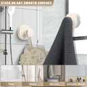 Suction Cup Hooks for Shower No-Drill Bathroom Hooks for Towels, Robes, Loofah Mountable on Bathroom Walls, Kitchen, Glass, Mirrors, Tile and Smooth,Non-Porous Surfaces (2, Milk White)