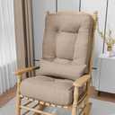5" Rocking Chair Cushions with Pillow, Water Fade-Resistant, 17"x17"x5"+22"x17"x5"