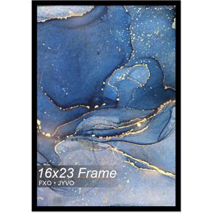 Fxojyvo 16x23 Picture Frame, Black Frame for 16 x 23 Inch Picture Poster Photo, Light Weight and High Transparent 16 by 23 Frame for Wall - 1 Pack/Black/16 x23