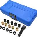 Spark Plug Thread Repair Kit, 16pcs M14 x 1.25 Tap Spark Plug Rethreading Set with Portable Case, Tap Stainless Steel Auto Spark Plug Repair Tool for Gasoline Engines, Generators(size:16pcs)