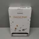 Nxconsu Cabinet Shelf Expandable Organizer Riser Rack for Kitchen Pantry Cupboard Under Sink Countertop Home Organization Extra Storage Space Saver Heavy Duty Metal Edgeless Design Black (8.26D * 14.56-24.6W * 8.46H)