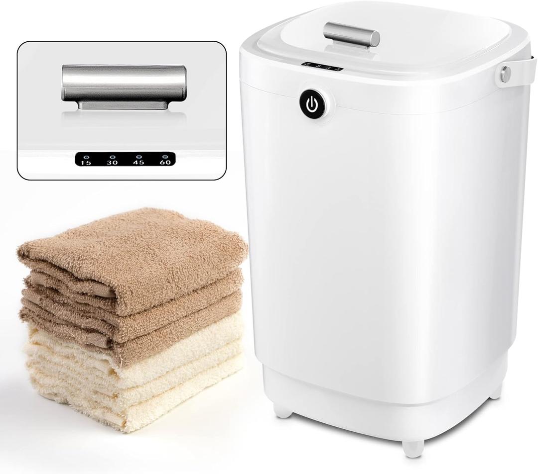 Large Towel Warmers for Bathroom,Luxury Portable Bucket Towel Warmer Fits Up to Two 70"X80" Oversized Towels with Timing Auto Shut Off, White
