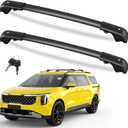 FengYu 300lb Lockable Roof Rack Cross Bars Compatible with 2022-2026 KIA Carnival & Carnival Hybrid, Heavy Duty Aluminum Roof Rails Crossbars Cargo Bars Canoe Rooftop Black Carrier Luggage.