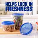 Ziploc Brand Twist n Loc Food Storage Containers, Leak Resistant Design, Small Round, 9 count