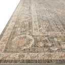 Loloi Chris Loves Julia Rosemarie 2'-7" x 8'-0" Runner Rug in Sage/Blush - Classic No-Shed, Soft Living Room, Antique Inspired Modern for Living Area, Bedroom, Dining Room