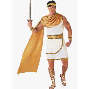 Morph Greek God Costume - Toga Roman Zeus Costume - Men's Greek Toga, XL