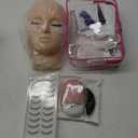 Hoka Lash Eyelash Extension Kit & Training Course and Certification, Professional Lash Extension Kit for Beginners Includes Practice Mannequin Head, Lash Trays, Glue, Tweezers, Fan & More