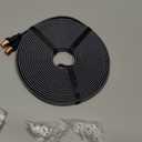 Snowkids Cat 8 Ethernet Cable 50 FT, Strong Signal, Flat High Speed 40Gbps 2000Mhz, Network Cord with RJ45 Internet Connector for TV/Printer/Computer/Modem/Router/ps-3/4/5, Braided LAN Cable 50FT Grey