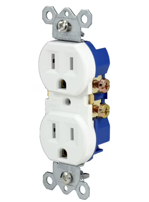 HYPRR TOUGH 15 Amp 125 Volt Tamper Resistant Duplex Receptacle 2 PRS White