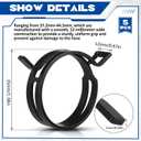 Geelin 5 Pieces Constant Tension Band Hose Clamps Black Fuel Line Clips 12mm Width (37.2mm - 44.5mm)