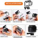 BO&DQQ 196FT/60M Waterproof Case Compatible with Go Pro Hero 13/12/11/10/9 Black,Protective Underwater Snorkeling Diving Housing with Cameras Handle Mount Accessories Kit