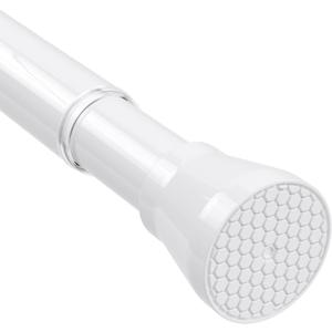 Tension Curtain Rod Tension Rods for Windows 28 to 48 Inch Curtain Rods No Drilling White Tension Rod Small Shower Rod Spring Rod Adjustable Curtain Rod Short Shower Tension Rods for Closet, Doorway