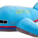 Stuffed Airplane Plush Toys Blue Plane Pillow,Gifts for Kids Adults 15.7 inches