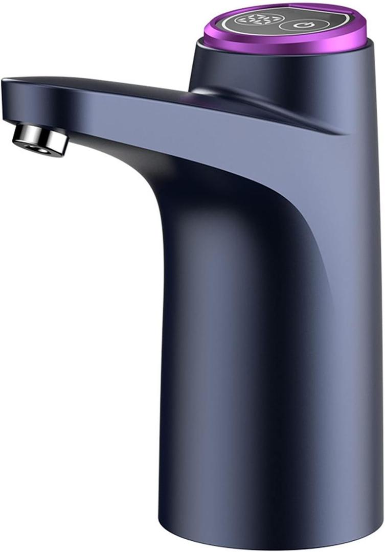 Automatic Water Dispenser, USB Portable Electric Water Bottle Pump Water Dispenser Pump with Battery for Camping Household (Black)