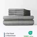 Extra Deep King Sheet Set - 6 Piece Breathable and Cooling Sheets - Hotel Luxury Bedding for Women, Men, Kids & Teens - Easy & Secure Fit - Soft and Wrinkle Free - Extra Deep Pockets - Heathered Grey