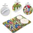 Birdhouses Flowers Garden Dish Drying Mats 16" x 18" Dish Drainer Rack Mat Microfiber Drying Pad Kitchen Countertop Mat