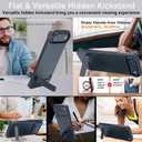 for iPhone 17 Pro Max Case Compatible with MagSafe, Built-in 3 Ways Kickstand & Strong Magnetic, Frameless Carbon Fiber Bump Texture, Minimalist Borderless Case for iPhone 17 Pro Max (Black)