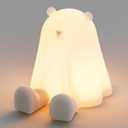 Li&Zhao Cute Night Light, Bear Halloween Night Light for Halloween Decorations, Light Baby Lamp Bedside Touch Lamp Funny Room Decor Cool Gifts Kids for Bedrooms, Living Room