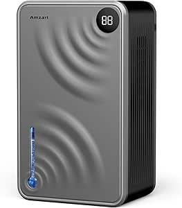 Amzart Dehumidifier, 118oz,Dehumidifier for Home,980 sq.ft, Dehumidifier for Bedroom, Self-Draining, Dehumidifier for Dasement, Automatic Shutdown Function, 7 Colors LED Light, 2 Working Modes