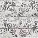 FUANGUI 3 Piece Stretch Sofa Couch Covers for 2 Cushion, Printed Sofa Loveseat Slipcover with 2 Separate Cushion Cover, Floral Washable Slip Covers Furniture Protector (Loveseat, Ink Leaf) (Medium)