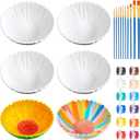 4 Set Paint Your Own Sunflower Bowl Keepsake DIY Ceramics to Paint Paintable Bowl Unpainted Bisque Painting for Adult Craft Projects