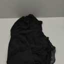 Verdusa Women's Western Boho Lace Ruffle Skirt Asymmetrical Country Cowgirl Skirts (Medium, Black)