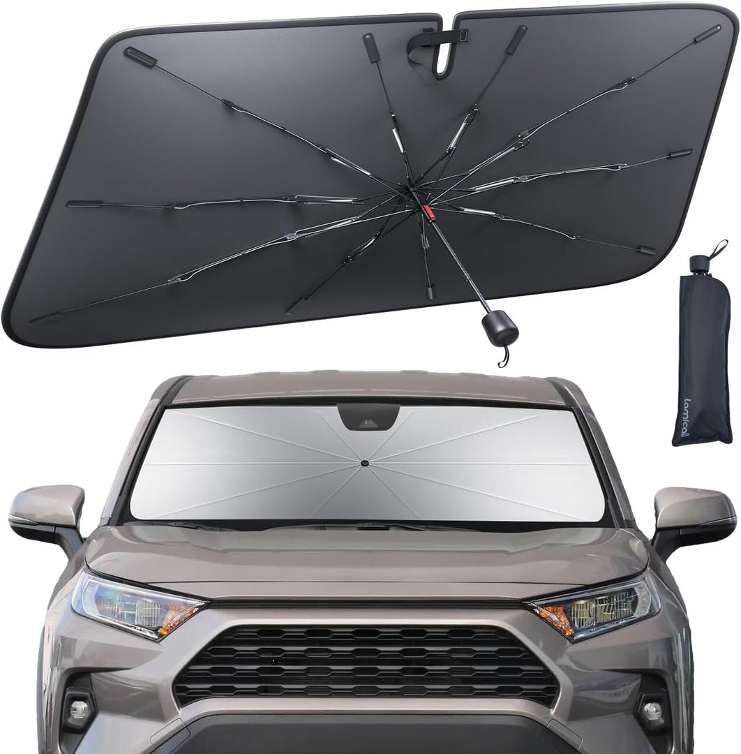 Car Windshield Sunshade Umbrella for RAV4 - Lamicall 2026 Foldable Car Windshield Sun Shade Cover, 5 Layers UV Block Coating, Front Window Heat Insulation Protection, for RAV 4 (2019-2025) Windshield