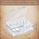 Batiyeer 100 Pcs 1 oz Silver Bar Case Holder Clear Acrylic Bar Capsule Storage Container for 1 Ounce Holder with Plastic Storage Box for Collectors Investors