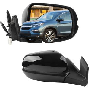 Dasbecan Side Rear View Mirror Compatible with 2016-2022 Honda Pilot Power Heated ABS Housing Door Rearview Mirror Passenger Right 76200TG7C01ZC 76200-TG7-C01ZC HO1321312(5pin)