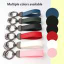 Turcee Leather Car Keychain, Creative Personality Leather Key Fob, Universal Key Fob Keychain for Men and Women (Red)
