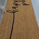 Juvale Natural Coco Coir Large Door Mat, Happy Place Long Outdoor Rug (17 x 60 in)