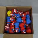 50 Pcs Patriotic Rubber Ducks 4th of July Mini Duck Bulk Independence Day Gifts Party Favors Red White Blue Miniature Ornaments for 4th of July Summer Baby Shower Party