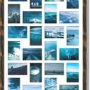 DUENPY 22x32 Collage Picture Frame 4x6 Picture Frames Collage Wall Decor Displays twenty four 4x6 inch Photos Horizontal Wall Mounting Display and Vertical Brown