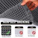 H.VERSAILTEX Upgraded Waffle Bath Mat Super Absorbent Non Slip Bath Rugs for Beside Tub, 24" x 36", Grey