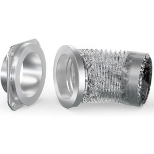 Magnetic Dryer Vent Coupling DV180 Airtight Seal Dryer Vent Connector Kit Easy to Clean Quick Connector Including a 2.6ft 4" Duct and two Clamps