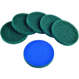 Kichwit 6-Pack Replacement Scrub Pads, Super Abrasive, Green (5 Inch)