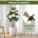 2Pack 3FT Artificial Hydrangea Trees with Spikes Realistic Hydrangea Artificial Flowers for Outdoor & Indoor Dcor, Perfect Faux Hydrangea Flowers Tree for Home, Patio & Garden, White