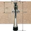 One Touch Kickdown Door Stopper, Door Holder, Heavy Duty Door Stops, Bottom of Door, Height-Adjustable Rubber Tips by HASHI (Satin Nickel 4 inch x 1pack)