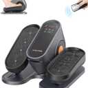 Under Desk Elliptical Machine, Electric Ellipse Leg Exerciser While Sitting for Seniors Adults, Leg Ercise Pro, Leg Exerciser While Sitting, Home Use Seated Ellipse Leg Exerciser (Grayish orange)