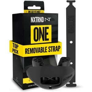 Nxtrnd One Football Mouth Guard, Strap Included, Fits Adult & Youth (Black)