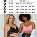 Avidlove Lace Bra Sexy Bralettes Womens Wireless Balconette Bras Half Cups Double-Layered Soft (Pink, M)