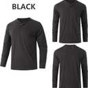 Men's Henley Long Sleeve Shirt Casual T-Shirts Lightweight Pullover Tee Classic Button Down Tops for Work Leisure (XL)