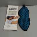 LitBear Breathable Sleep Mask, 3D Eye Mask Sleep for Side Sleepers Women Men, Light Blocking Sleeping Mask with Adjustable Strap, Soft Lightweight Eye Cover for Travel, Night Work, Nap, Office - Blue