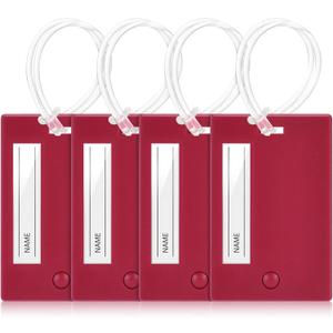 2Pack Sodsay Silicone Luggage Tags for Suitcases,4 Pack TSA Approved,Privacy Protection,Cute Travel Tags for Luggage,Travel Essentials,Luggage Identifiers