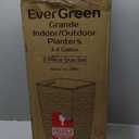 Mueller M-Resin Heavy Duty Tall Planters for Outdoor Plants, Indoor Grande Plant Pots, Boxes, Trees, Flower Pots, 2-Piece Set, 24, Modern Design, Built-in Drainage, Front Porch Decor, White (24 x 11.5", White)