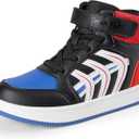 DREAM PAIRS Boys Girls Sneaker High Top Basketball Shoes Kids LilLegends JuniorFly Jumpers Sports Shoes for Athletic School Gym (4 Big Kid, Blue/Black/Red)