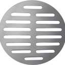 Vonty Stainless Steel Round Floor Drain Cover 6 Inch - Outlet Diameter, 14 Holes Silver Tone
