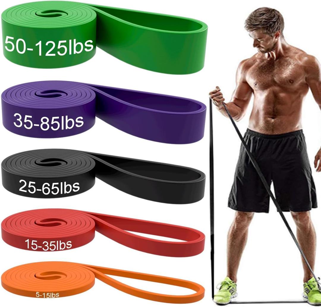 Resistance Bands, Pull Up Assist Bands - Workout Bands, Eexercise Bands, Long Resistance Bands Set for Working Out, Fitness, Training, Physical Therapy for Men Women (Multicolor)