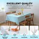 10 Pack Premium Disposable Plastic Tablecloth 54" X 108" Rectangle Table Cover for Birthdays Weddings Christmas Anniversary Buffet Table (Light Blue)